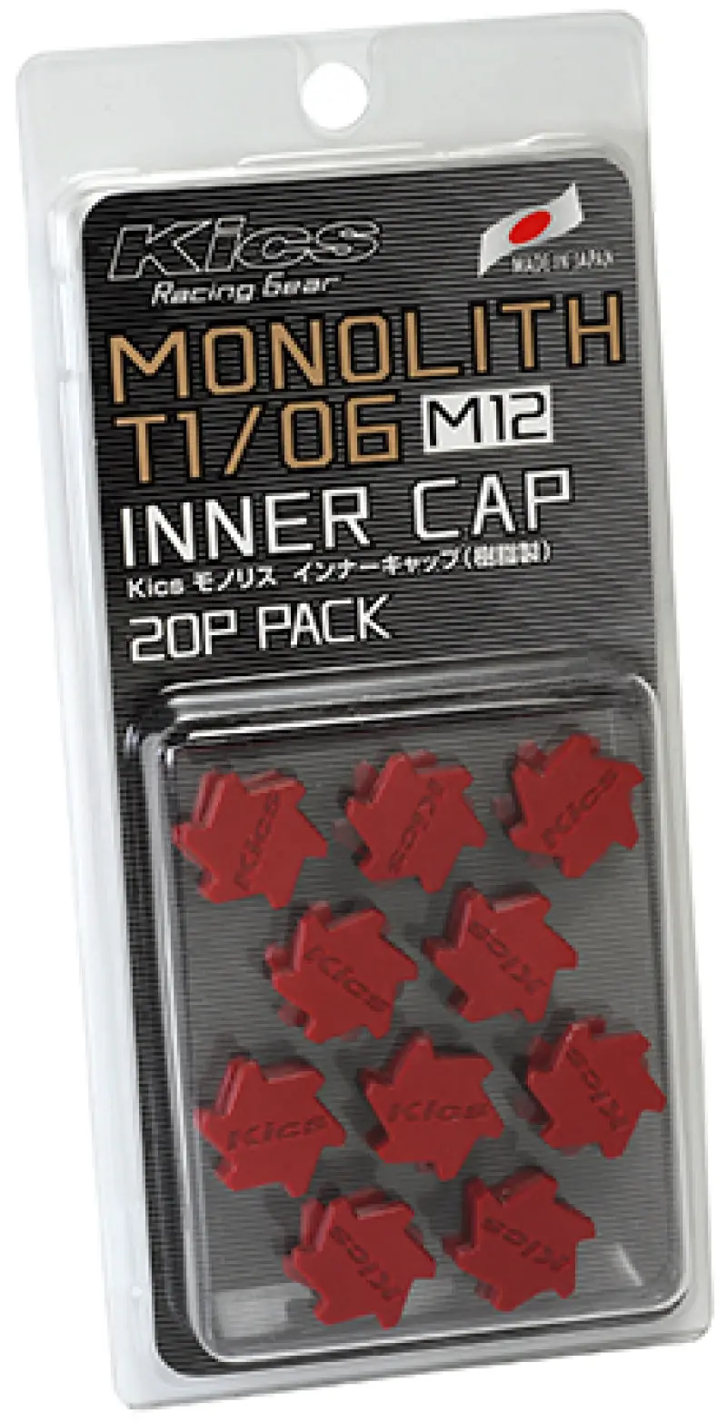 Project Kics M12 Monolith Cap - Red (Only Works For M12 Monolith Lugs) - 20 Pcs 1