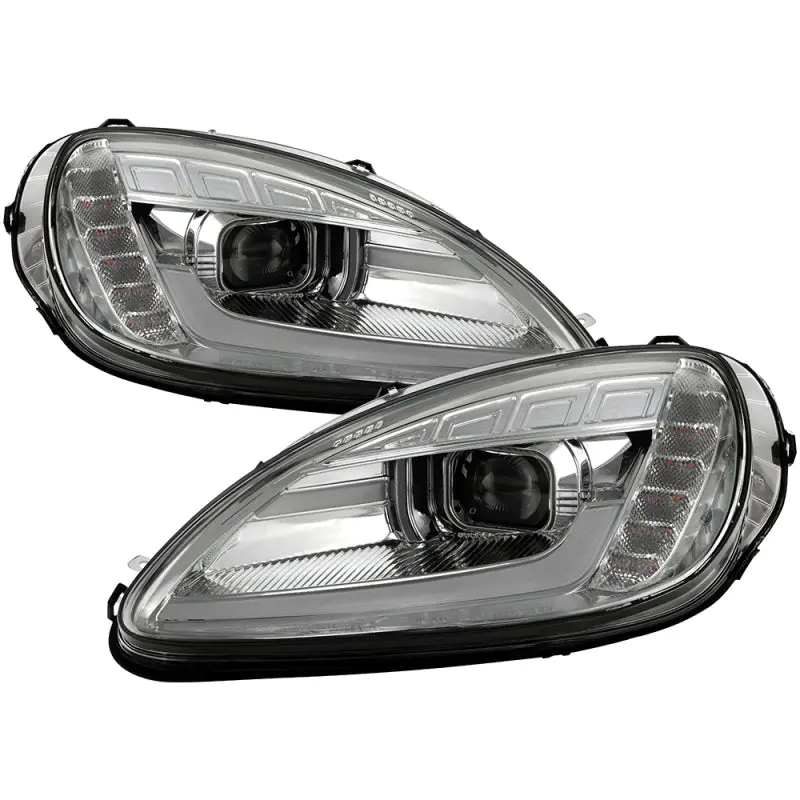 Spyder 05-13 Chevy Corvette C6 Projector Headlights Seq Led Turn Signal W/Sb Drl Parking Light 1