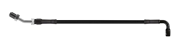 Goodridge 64In Universal Clutch Line W/Black Zinc Fittings & Black Hose - 90Deg Banjo W/An3 Fitting 1