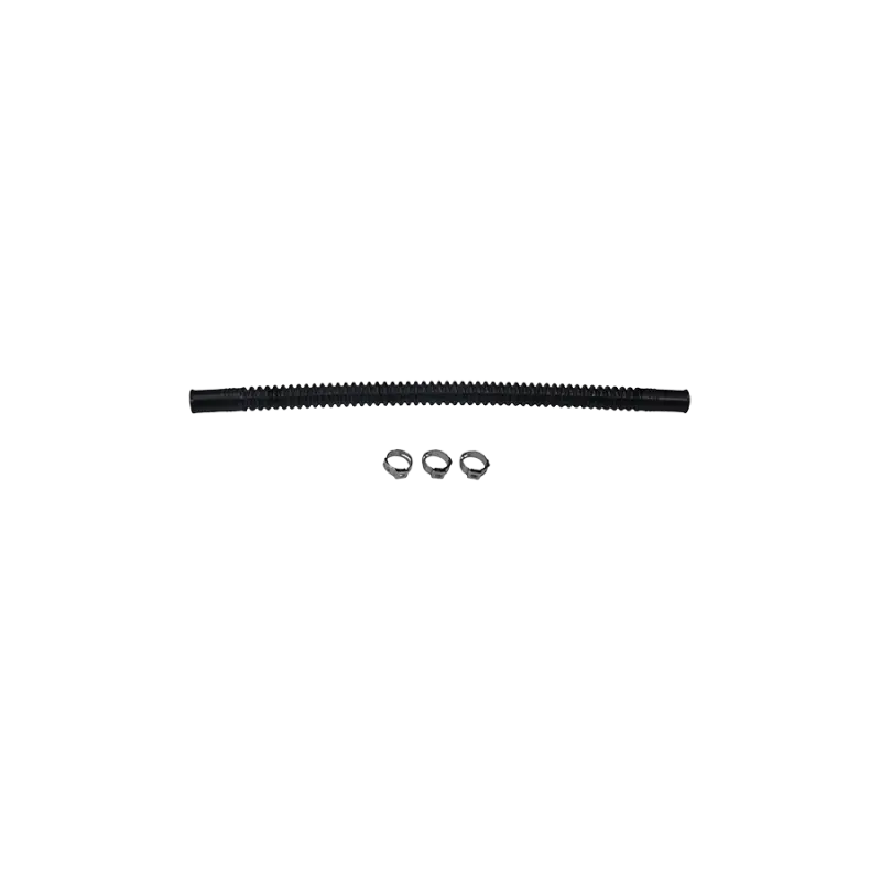Deatschwerks Convoluted Tubing 230Mm Length X 8Mm Id Side 1 X 10Mm Id Side 2 - Black 1