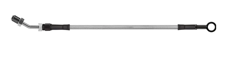 Goodridge 80In Universal Clutch Line W/Blk Zinc Fittings & Clear Hose - Straight Banjo W/An3 Fitting 1