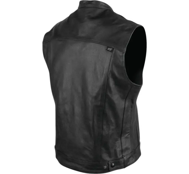Speed And Strength Band Of Brothers Leather Vest Black - Small 1