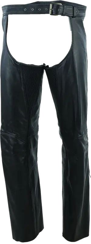 Kuryakyn Leather By River Road Plains Leather Chaps Black - Medium 1