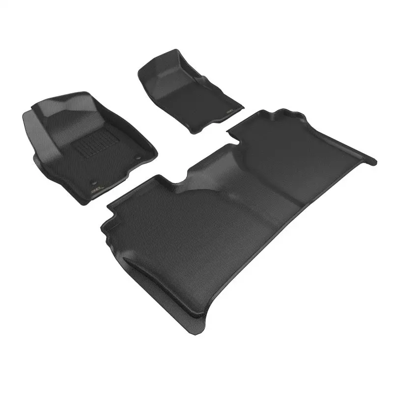 3D Maxpider 19-24 Gmc Sierra Kagu 1St & 2Nd Row Floormats - Black 1