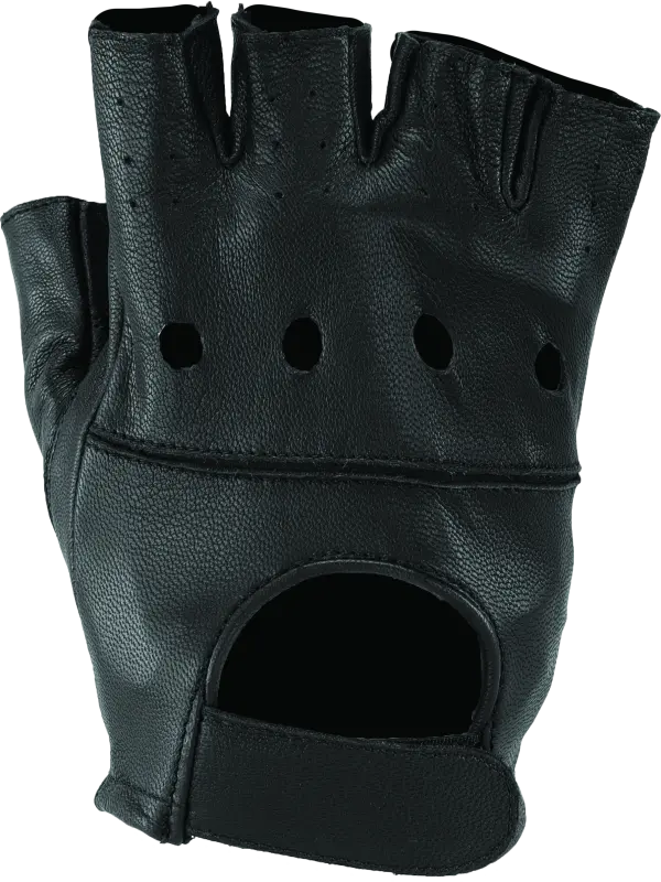 Kuryakyn Leather By River Road Hollister Shorty Gloves Black - Medium 1