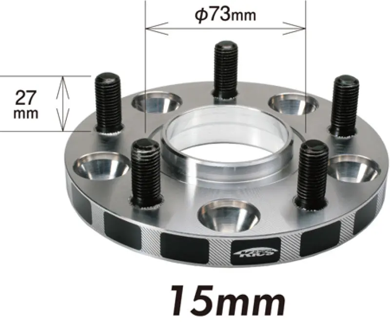 Project Kics 12X1.25 Hub56mm 5-114.3 Wide Tread Spacers - 15Mm 1