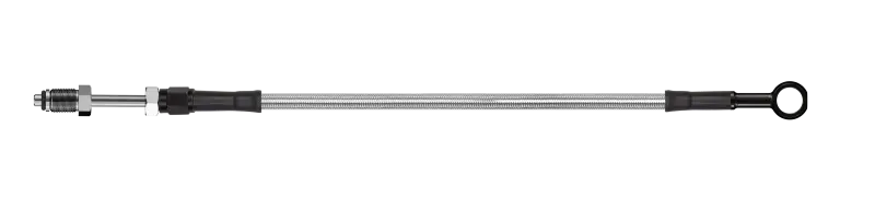 Goodridge 68In Universal Clutch Line W/Black Zinc Fittings & Clear Hose - Straight Banjo 7/16 Unf 1