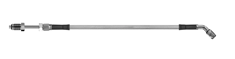 Goodridge 60In Universal Clutch Line W/Ss Fittings & Clear Hose - 45 Deg Banjo W/Straight 7/16 Unf 1