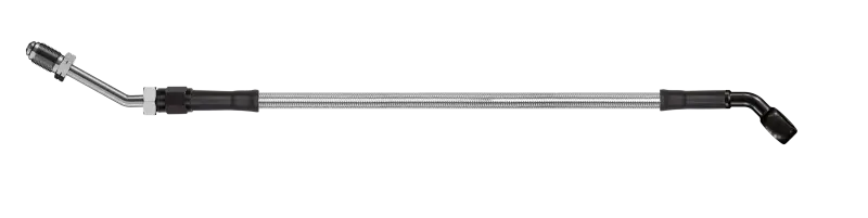Goodridge 62In Universal Clutch Line W/Black Zinc Fittings & Clear Hose - 45Deg Banjo W/M10 Fitting 1
