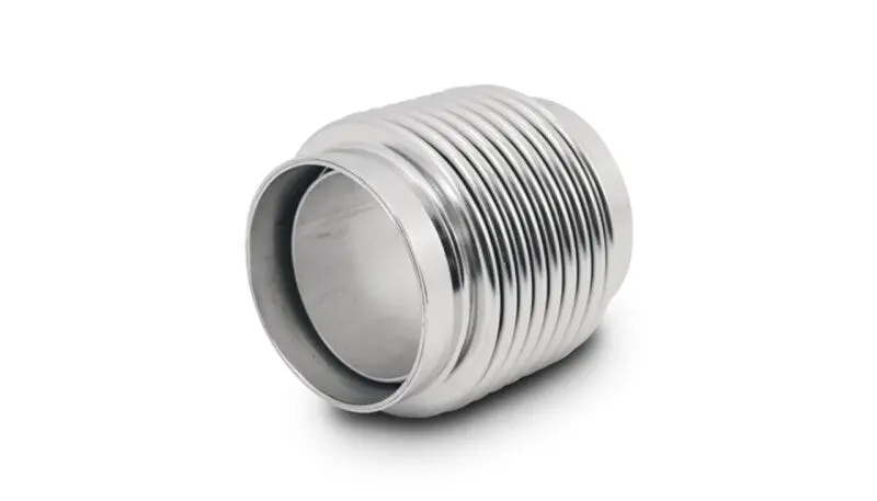 Vibrant 2.25In Id X 3.00In Long 321Ss Electro Polished Motorsport Bellows W/Neck & Liner 1