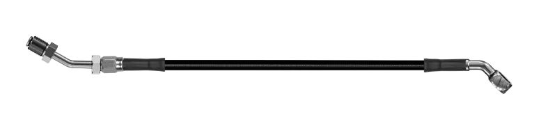Goodridge 76In Universal Clutch Line W/Ss Fittings & Black Hose - 45Deg Banjo W/An3 Fitting 1