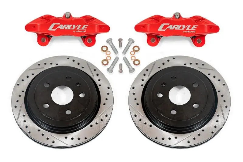 Bmr 14-17 Chevrolet Ss Brake Kit For 15In Conversion Drilled & Slotted Rotors Red Calipers 1