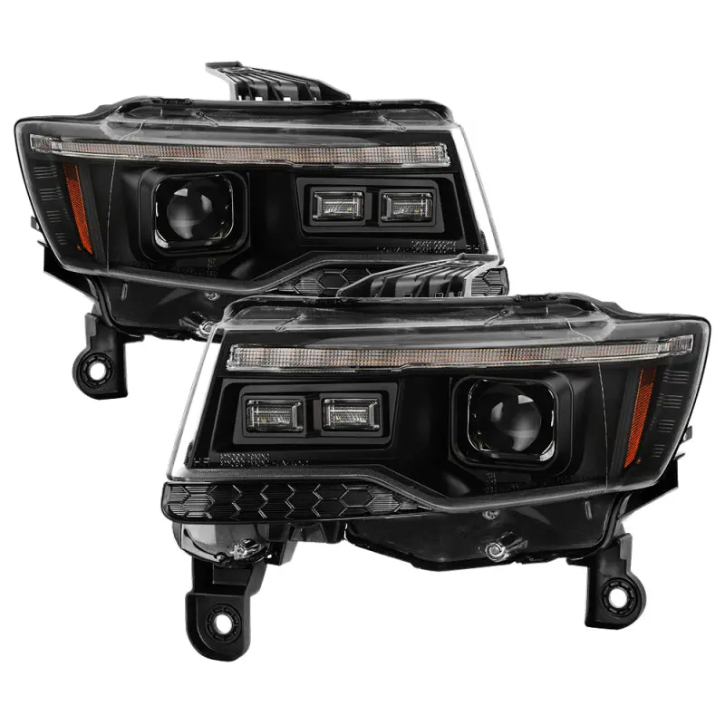 Spyder 14-21 Jeep Grand Cherokee Proj Headlights - Halogen Model Only - Pro-Yd-Jgc14halsi-Sbgr-Bk 1