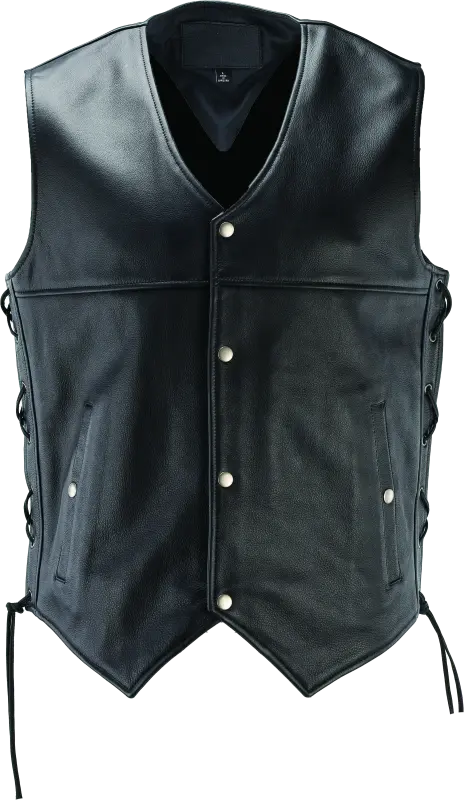 Kuryakyn Leather By River Road Old Skool Leather Vest Black - 4Xl 1