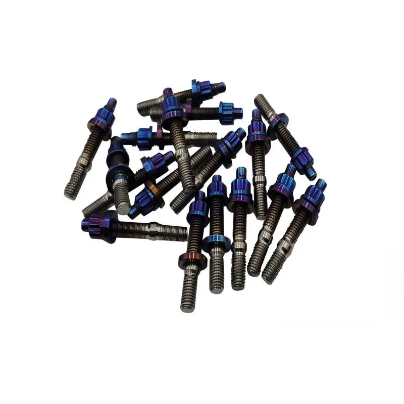 Blox Racing Xtreme Titanium Intake/Exhaust Manifold Studs Burnt 65Mm 10-Piece Kit 1