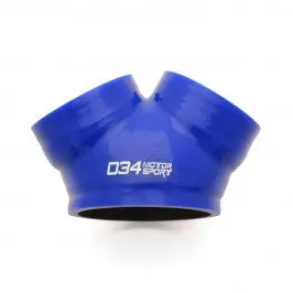 034 Motorsport Throttle Body Intake Boot, B5 Audi S4 & C5 Audi A6/Allroad 2.7T, Silicone Blue 1