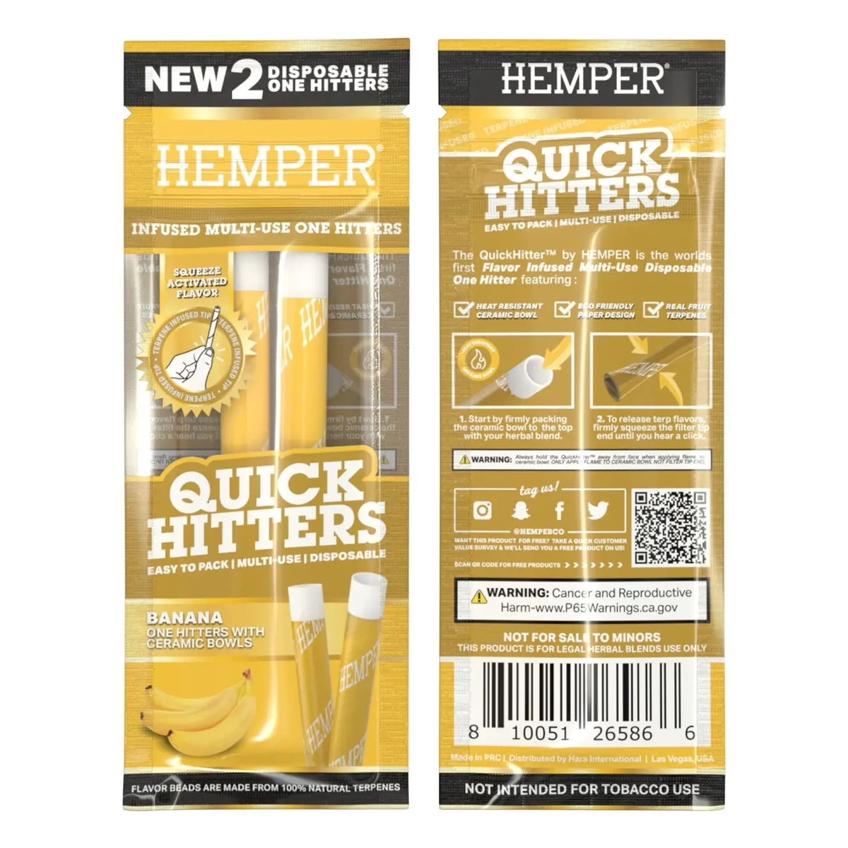 Quick Hitters - Banana Flavored One Hitter (2 Pack) 1