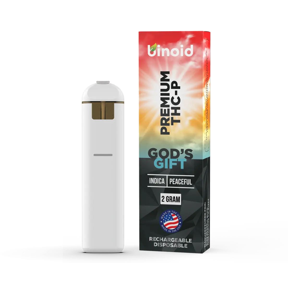 Binoid Thcp Rechargeable 2G Disposable Vape - God's Gift 1