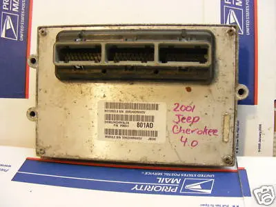 2001 Jeep Cherokee 4.0 Ecm Ecu Engine Control Computer 56041801 / 56041801Ad 1