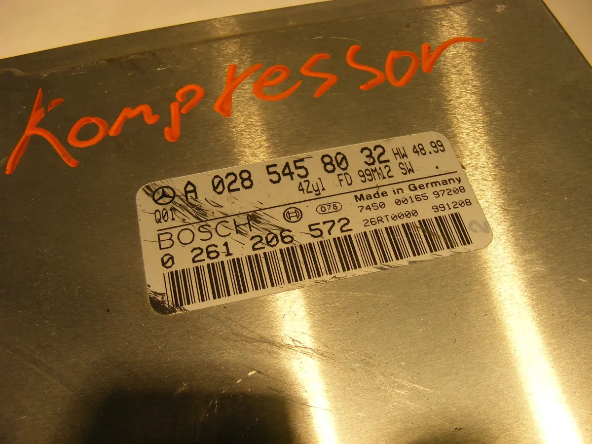 Mercedes Benz 2000 W202 C230 Kompressor Electronic Throttle Control Ecu Ecm A0285458032 / Bosch 0261206572 2