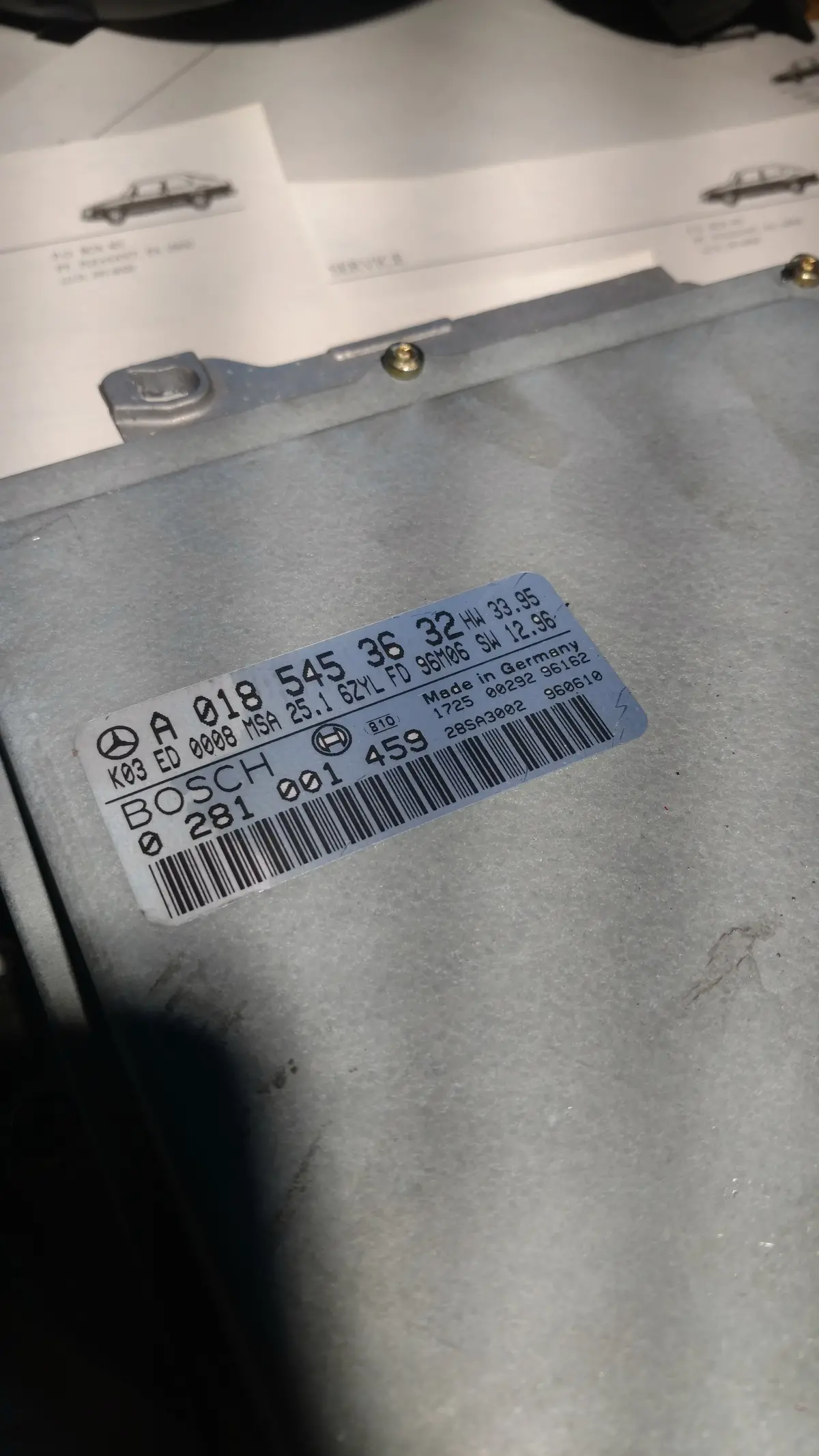 1997 Mercedes Benz E300 Diesel Engine Computer Ecu Oem 0185453632 0281001459 2