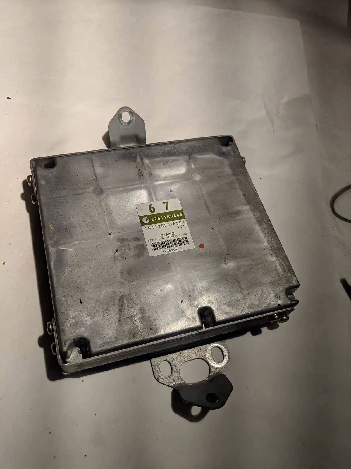 00-01 Subaru Legacy 2.5 Mt Ecu Ecm Engine Control Unit Computer 22611 Ad86e Tn112000-6504 / 67 2
