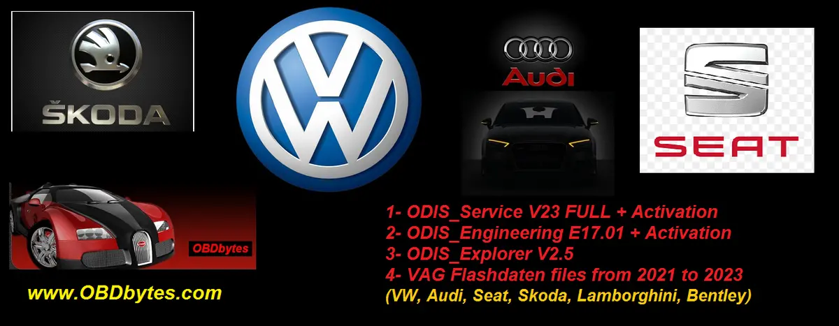 Vag Cars Diag + Prog Software Package (Odis_S V23.01 + Odis_E V17.01)+ Up To Date Flashdaten Files 1