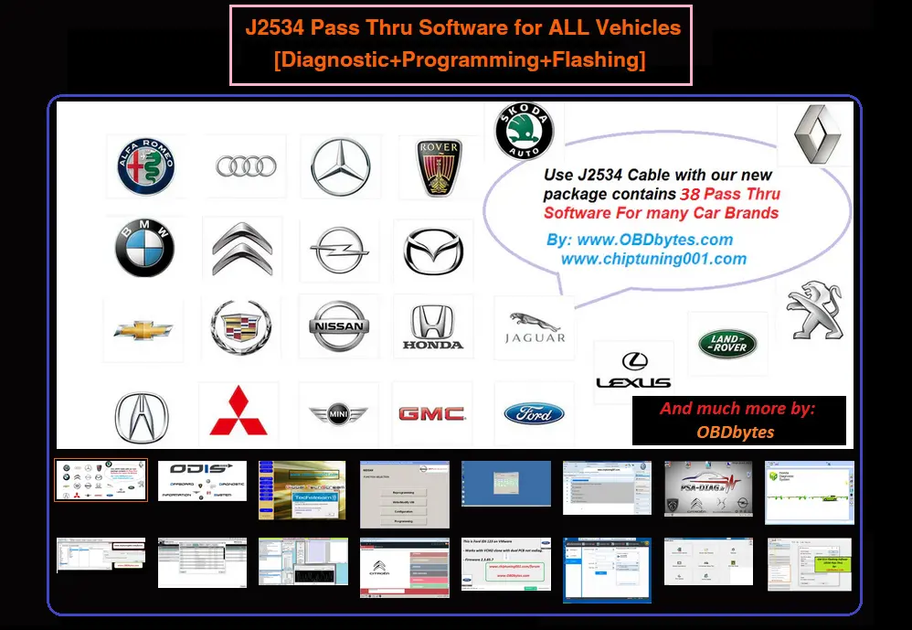 J2534 Pass Thru Software For All Vehicles [Diagnostic+Programming+Flashing] 1